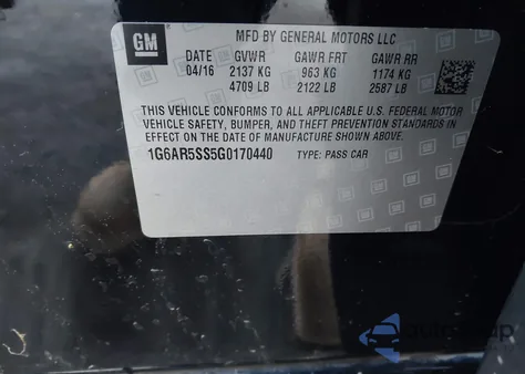 2016 Cadillac Cts Luxury Collection from USA, damaged, VIN 1G6AR5SS5G0170440